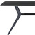 63" Black Sintered Stone and Steel Trestle Base Dining Table