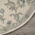 Homeroots Home Decor 5' Round Beige and Blue Filigree Area Rug