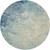 Homeroots Home Decor 8’ Round Light Blue and Ivory Abstract Sky Area Rug, Abstract Sky Design