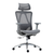 Gray and Silver Adjustable Height Swivel Rolling Office Chair