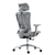 Gray and Silver Adjustable Height Swivel Rolling Office Chair