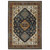 Homeroots Home Decor 5' x 8' Oriental Area Rug, Blue Red Beige Orange Gold Tan, Power Loom Stain Resistant with Fringe