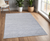 4' X 6' Gray And Silver Striped Hand Woven Area Rug