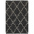 Homeroots Home Decor 6' x 9' Charcoal and Grey Geometric Shag Power Loom Stain Resistant Area Rug
