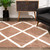 Homeroots Home Decor 7' x 9' Beige and White Modern Lattice Area Rug