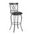 Set Of Two 44" Black Faux Leather Cross Back Bar Height Bar Chairs