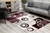 Homeroots Home Decor 5' x 8' Red and White Inverse Circles Area Rug