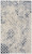 7' X 10' Ivory And Blue Abstract Power Loom Distressed Area Rug