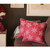 Set of 4 18" Christmas Snowflakes Throw Pillow Cover in Red