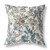 20" X 20" Green And Grey Broadcloth Floral Throw Pillow