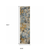 8' Gray And Ivory Abstract Runner Rug