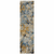 8' Gray And Ivory Abstract Runner Rug