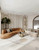 7' X 9' Beige Cream And Tan Abstract Area Rug