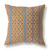 20" X 20" Brown And Yellow Broadcloth Floral Throw Pillow