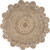 Homeroots Home Decor Bleached and Natural Spiral Boutique Jute Rug