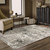 Homeroots Home Decor 6' X 9' Grey Ivory Beige Charcoal Black Tan And Brown Abstract Power Loom Stain Resistant Area Rug