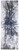 8' Blue Gray And White Abstract Stain Resistant Runner Rug