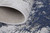 8' Blue Gray And White Abstract Stain Resistant Runner Rug