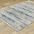 Homeroots Home Decor 6' x 9' Abstract Power Loom Stain Resistant Area Rug, Blue Ivory Grey Light Blue and Brown