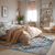 8' X 10' Blue and Ivory Medallion Area Rug