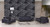 93" Navy Leather Sofa Set
