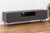 63" Dark Brown And Black Wood And Metal Open and Enclosed Storage TV Stand