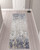 10' Tan Ivory And Blue Abstract Power Loom Distressed Runner Rug - 606114133391