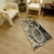 Homeroots Home Decor 3' x 20' Grey Abstract Power Loom Stain Resistant Area Rug, Grey, Power Loom