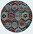 Homeroots Home Decor 7' Round Multicolor Geometric Diamond Indoor Area Rug, Multicolor, Round