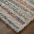 Homeroots Home Decor 8' x 10' Ivory Blue and Orange Striped Power Loom Stain Resistant Area Rug