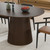 86" Walnut Solid Wood Double Pedestal Base Oval Dining Table