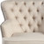 35" Beige and Black Fabric Tufted Wingback Chair
