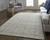 Homeroots Home Decor 5' x 8' Ivory and Gray Wool Plaid Tufted Handmade Stain Resistant Area Rug