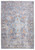 9' X 12' Blue And Gray Floral Medallion Area Rug