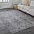 9' X 12' Blue And Gray Floral Medallion Area Rug