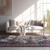8' X 10' Blue and Ivory Oriental Area Rug