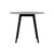 Three Piece Gray and Black Round Stone Dining Set with Two Chairs