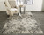 Homeroots Home Decor Ivory Gray and Taupe Abstract Stain Resistant Area Rug 7' x 10' (Unique Order)