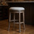30" Gray and Oak Fabric and Solid Wood Backless Bar Height Swivel Bar Chair