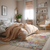 8' X 10' Gold and Ivory Southwestern Area Rug
