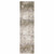 2' X 8' Ivory Grey Tan Brown And Beige Abstract Power Loom Stain Resistant Runner Rug