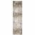 2' X 8' Ivory Grey Tan Brown And Beige Abstract Power Loom Stain Resistant Runner Rug