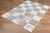 Homeroots Home Decor 5' x 8' White and Gray Checkered Area Rug