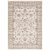 7' X 10' Ivory And Gray Oriental Area Rug With Fringe