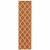 2' X 8' Orange Geometric Stain Resistant Indoor Outdoor Area Rug