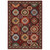 Homeroots Home Decor 3' x 5' Oriental Area Rug, Red Blue Brown Beige, Stain Resistant with Fringe