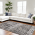 7' X 10' Gray and Ivory Oriental Distressed Area Rug