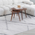 8' X 10' Gray and Ivory Geometric Area Rug