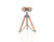 8" x 8" x 11" Wood Brass Binocular On Stand