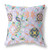 20" X 20" Purple And Yellow Broadcloth Floral Throw Pillow